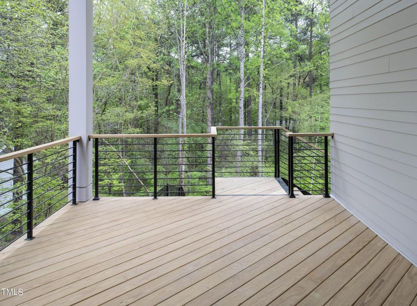 Covered deck off of living room