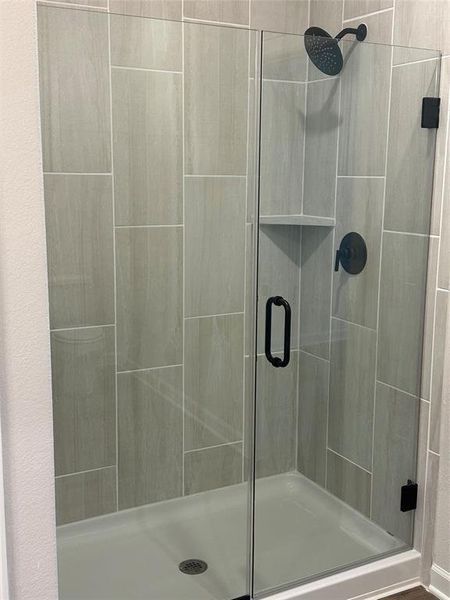 Walk in shower in the master bath