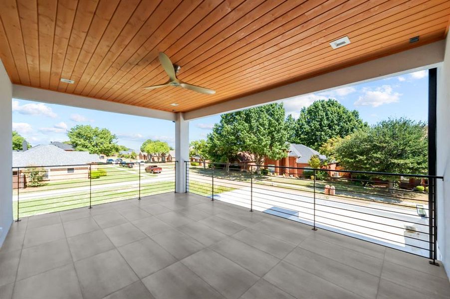 View of patio / terrace featuring a balcony and ceiling fan on the 2nd floor