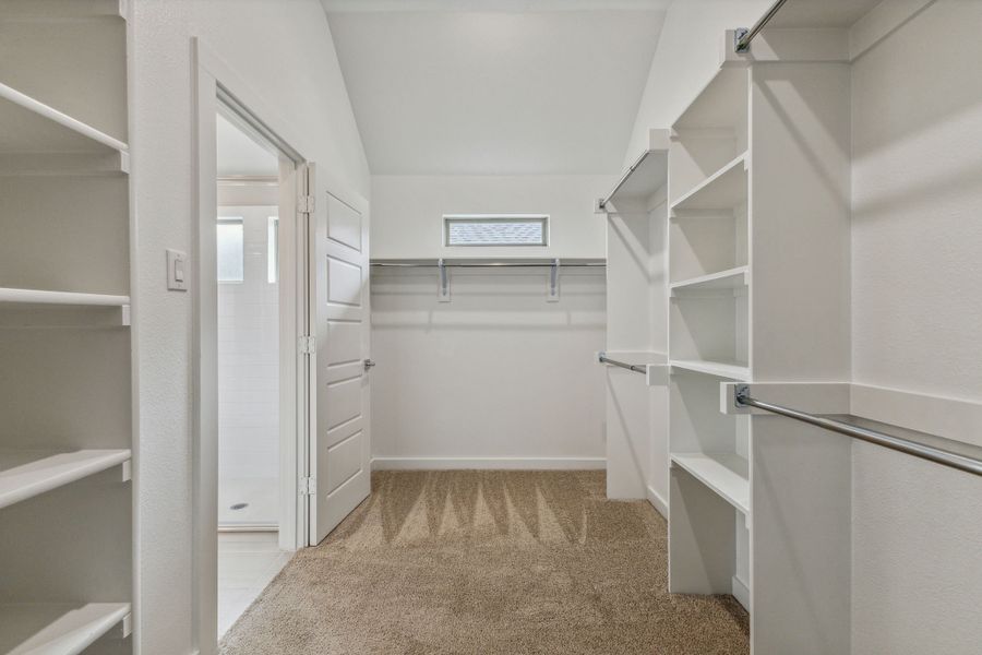 Primary Closet in the Daltrey home plan by Trophy Signature Homes – REPRESENTATIVE PHOTO