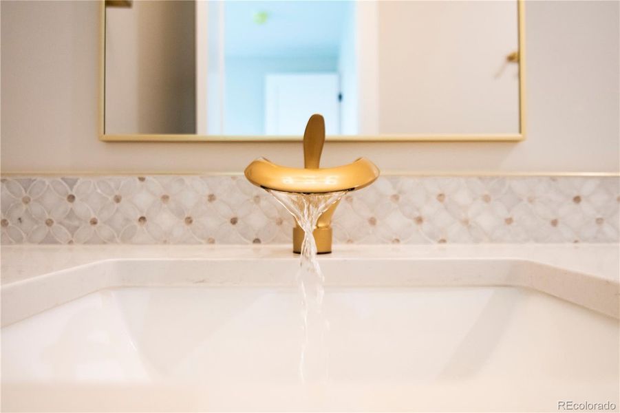 Guest Bathroom with designer touches