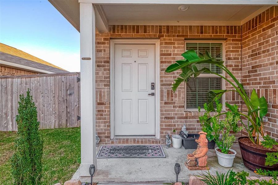 Entrance with a charming front porch