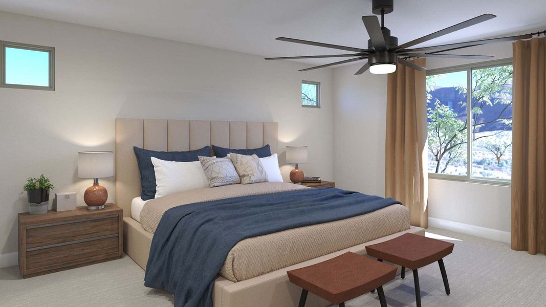 Primary Bedroom | Monument | The Villages at North Copper Canyon – Valley Series | New homes in Surprise, Arizona | Landsea Homes