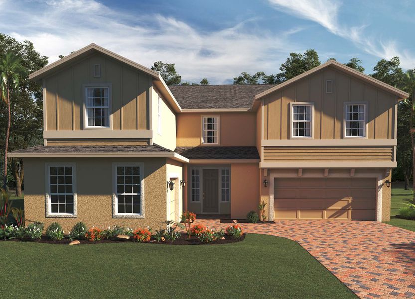 Elevation 2 with Optional Siding | Palmer | New Homes in Florida | Landsea Homes