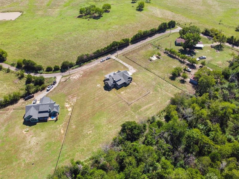 Drone / aerial view with a rural view