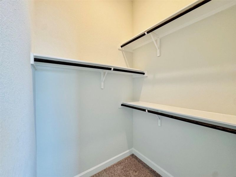 Walk-in closet in guest bedroom 1