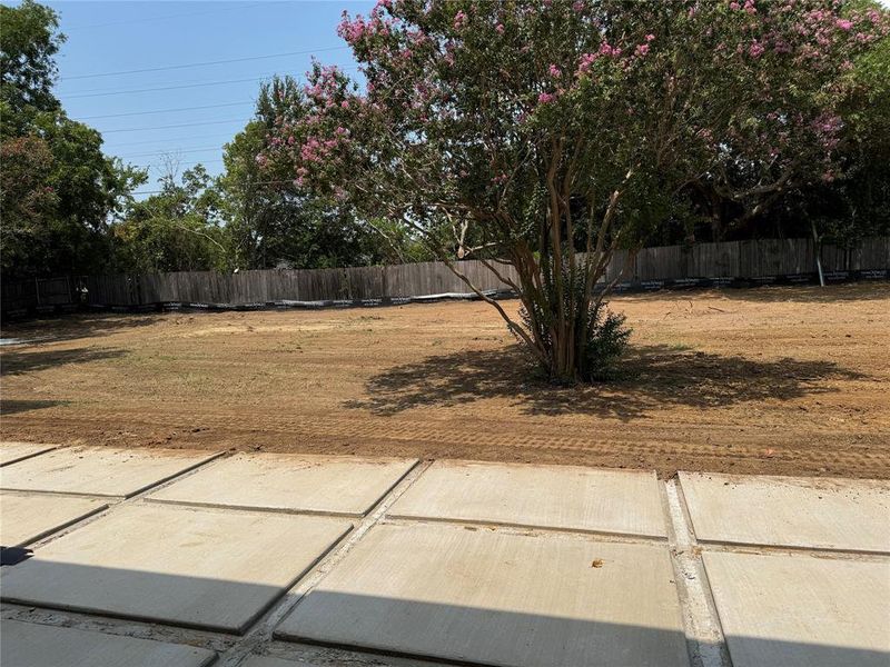 Extended backyard patio.