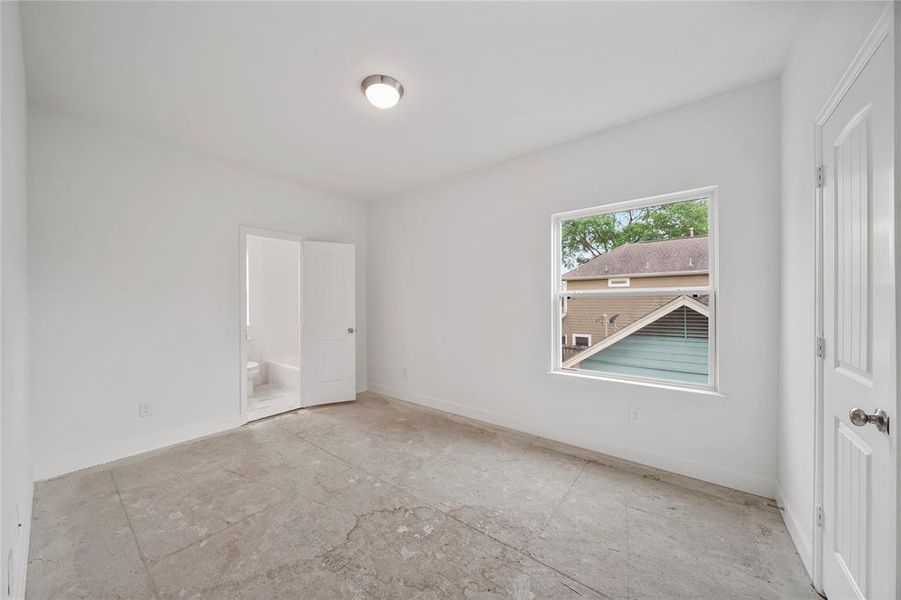 One of two secondary upstairs bedrooms! Both secondary bedrooms are connected to the Jack-And-Jill style bathroom! (Sample photos of a completed Gibraltar floor plan. The image may feature alternative selections and/or upgrades.)