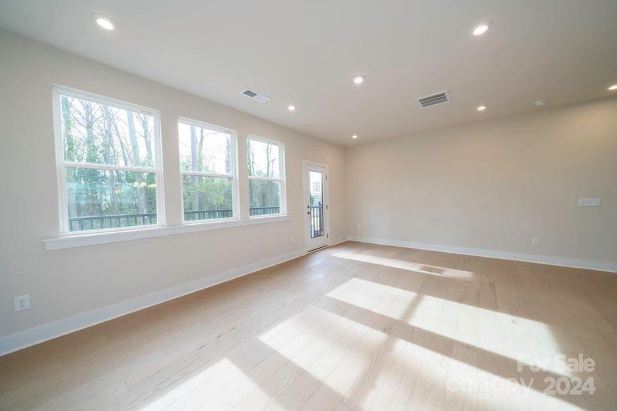 Living room with balcony view