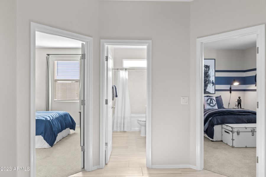 Carefree Model Bedrooms 4, 5, and Bath 3