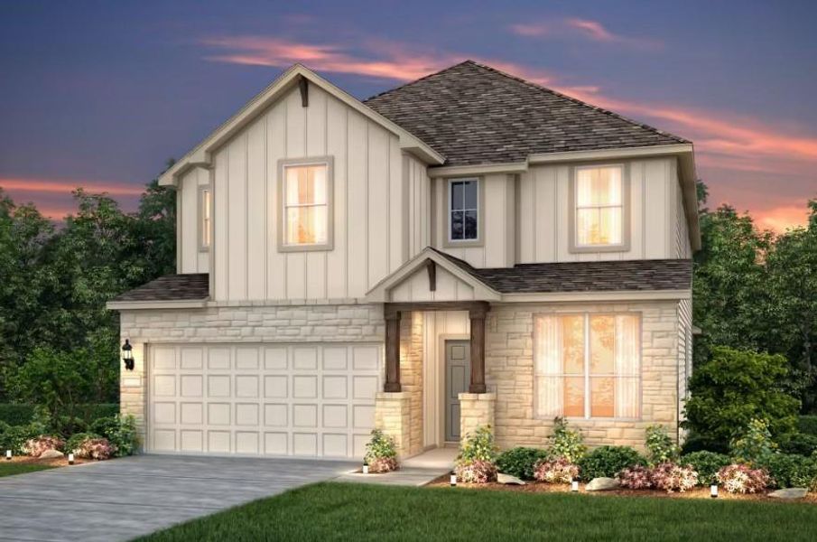 Pulte Homes, Riverdale elevation F, rendering