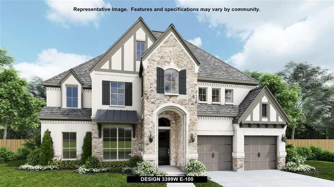 New construction Single-Family house Design 3399W, 445 Bay Breeze Drive, Kyle, TX 78640 - photo