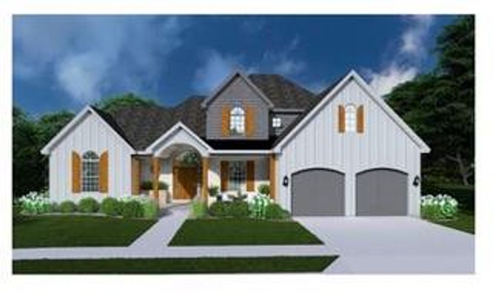 Front elevation with design options