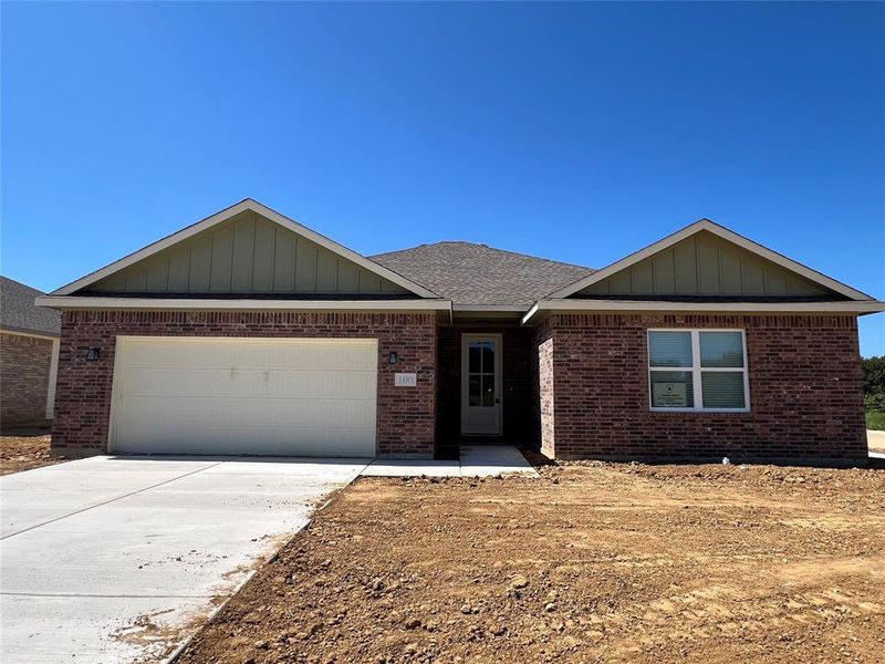 Ranch-style house with a garage