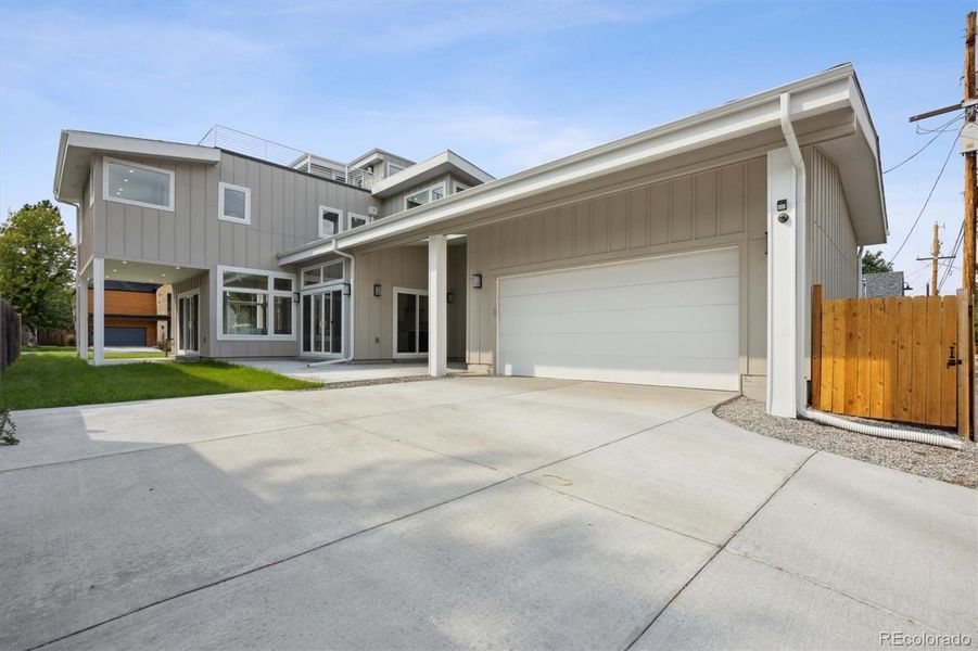 Oversized two car garage