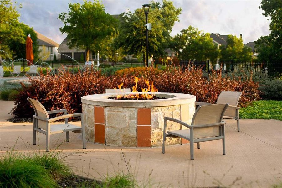 View of patio / terrace featuring a fire pit