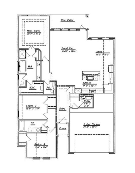 New construction Single-Family house Floor Plan 2051, 2723 Bayrose Drive, Texas City, TX 77510 - photo
