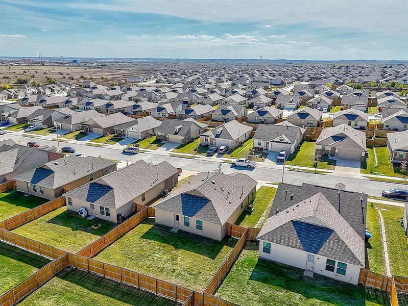 Birds eye view of property