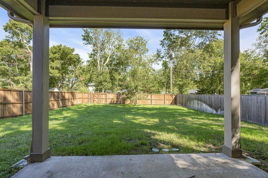 View of yard with a patio