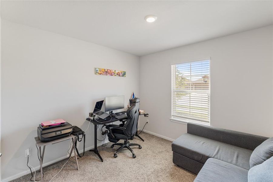 View of carpeted office