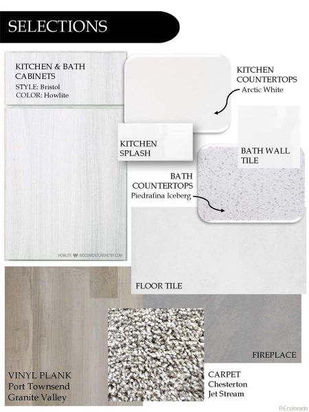 INTERIOR FINISH SELECTIONS.