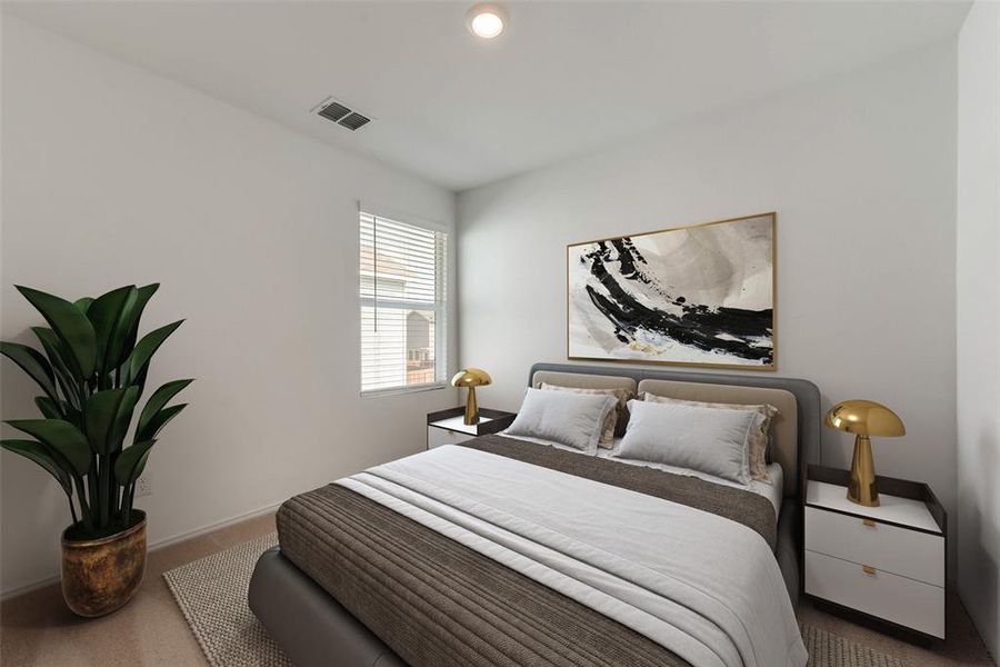 Bedroom featuring carpet flooring