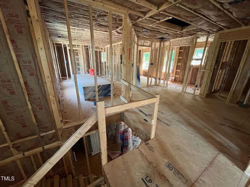 2nd Floor Framing from Stairs into Loft