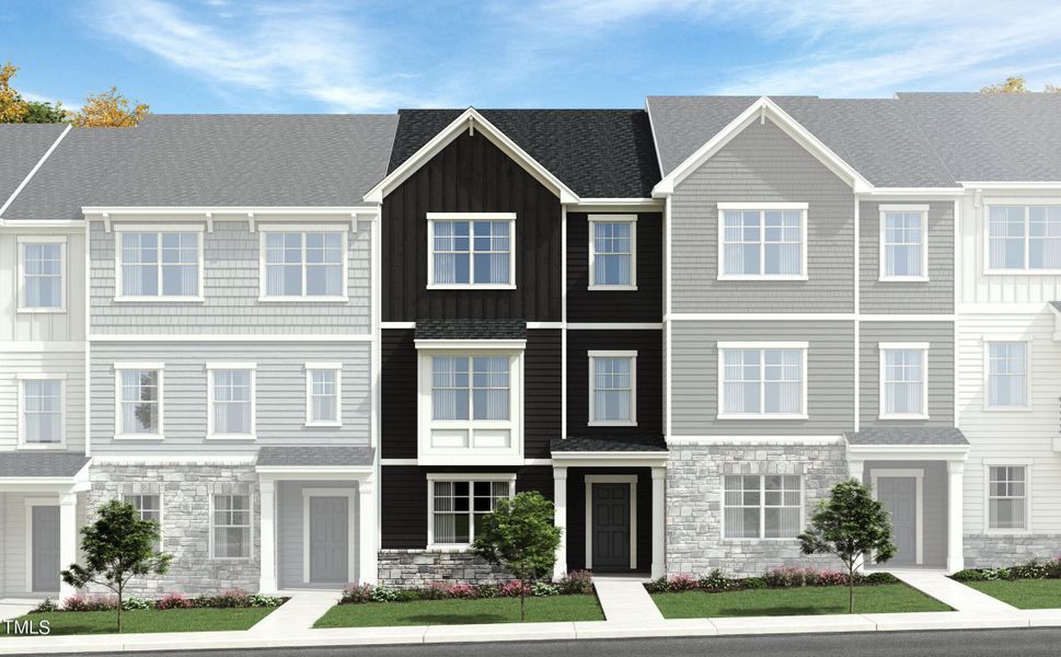 New construction Townhouse house 837 Basswood Glen Trail, Knightdale, NC 27545 Bradley- photo