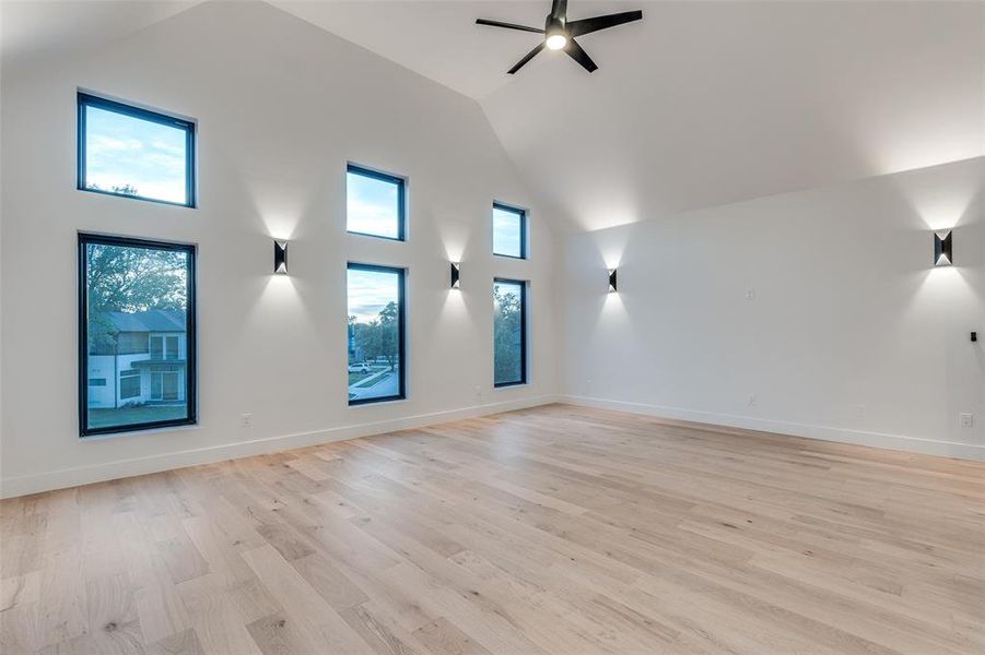 Grand Game Room/ Media Room Vaulted Ceilings