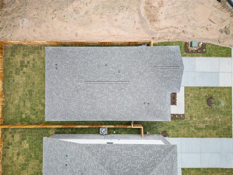 This aerial view of your home shows the amazing view of your lot.