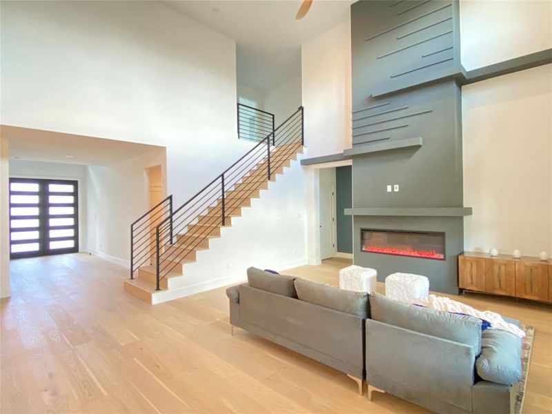 Living Room to Entry Foyer & Staircase to 2nd Fl.