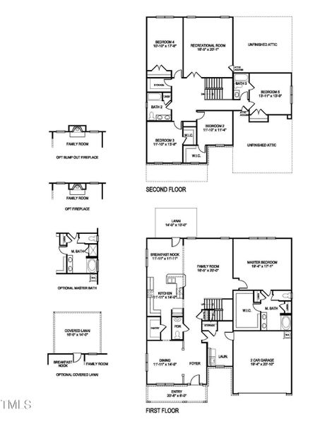 Plan 3629 - Floor Plans options