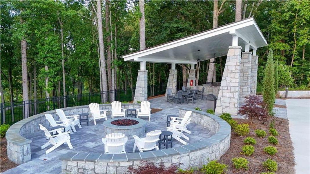 Our amenities include a community firepit