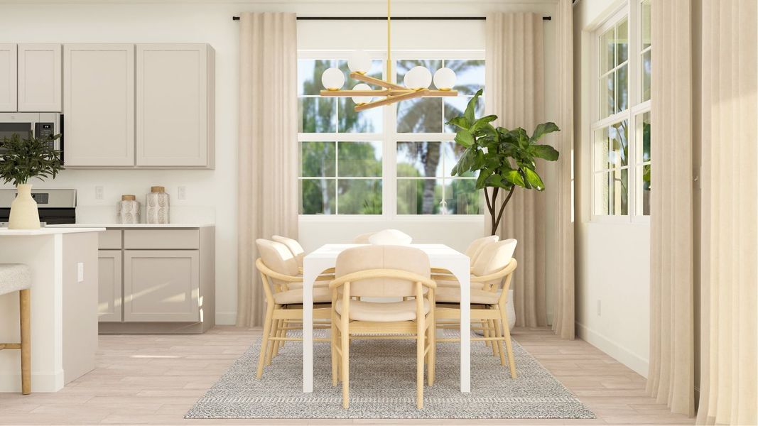 Periwinkle dining room