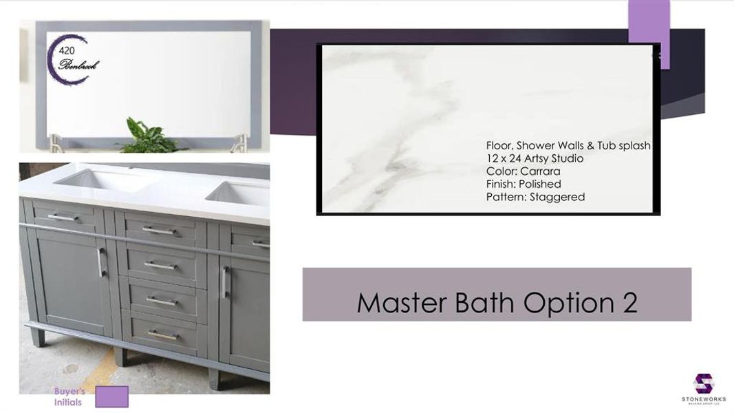 Marble tile selections