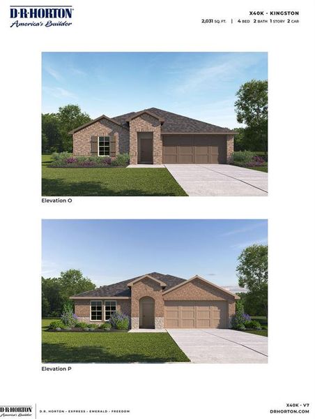 KINGSTON ELEVATION by D.R. Horton Homes!