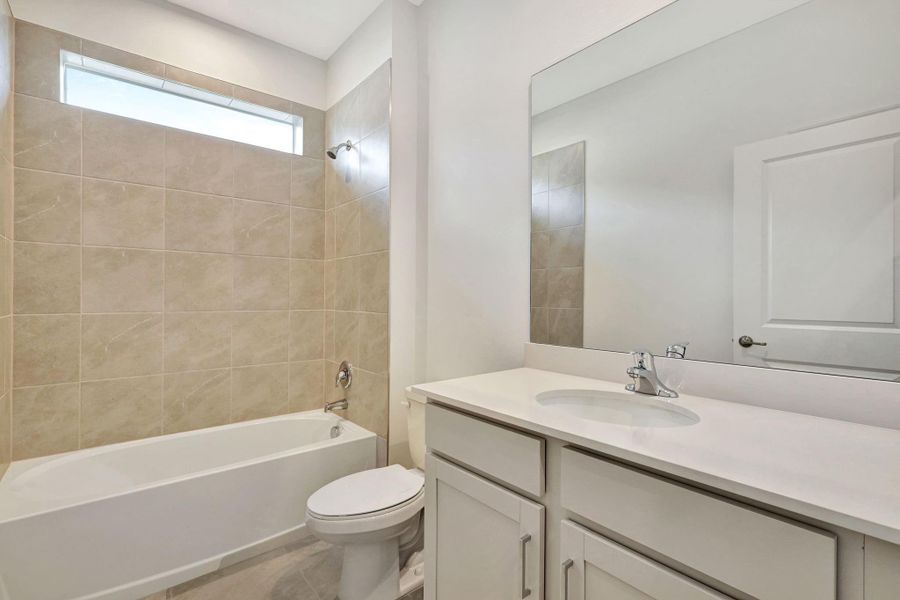 Bathroom #2 with tub & large counter