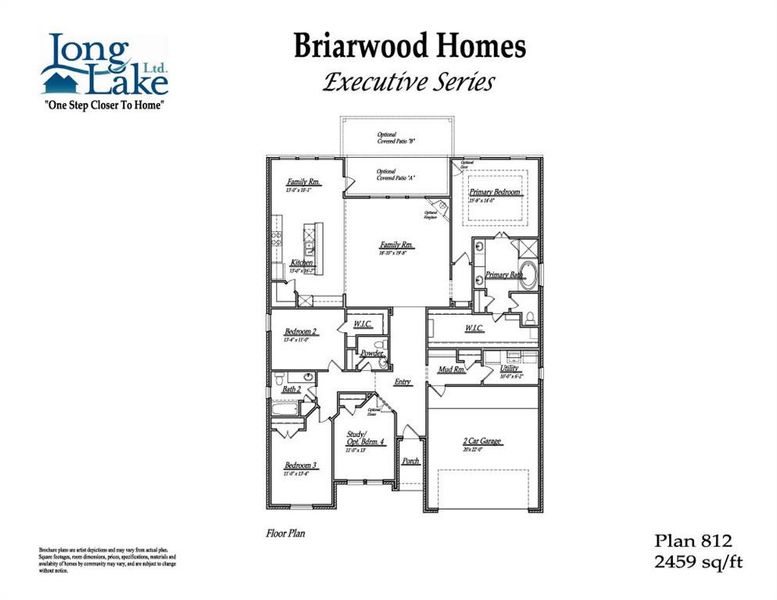 Plan 812 features 4 bedrooms, 2 full baths, 1 half bath and over 2,400 square feet of living space.