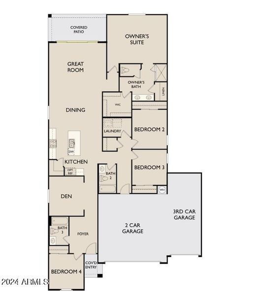 Floorplan - Poppy (R) - 4-Panel Slider