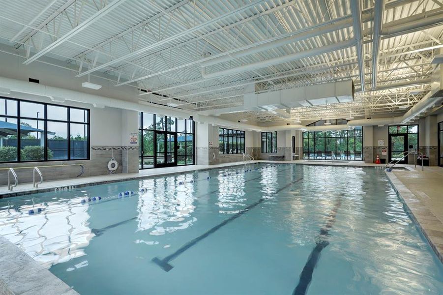 Enjoy swimming laps or playing water volleyball in the indoor pool