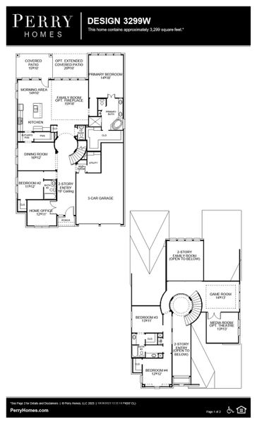 Floor Plan for 3299W