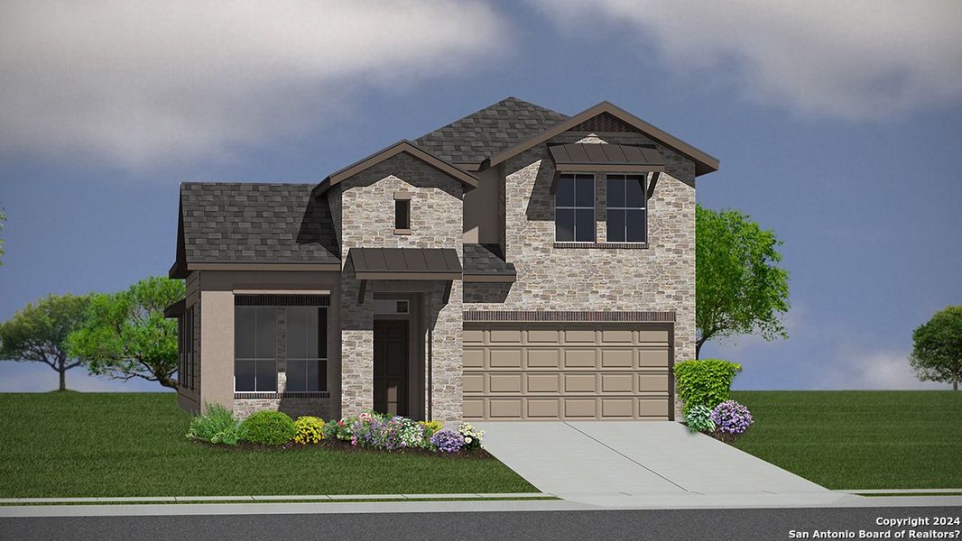 New construction Single-Family house 14010 San Jacinto Pt, San Antonio, TX 78253 The Caspian- photo