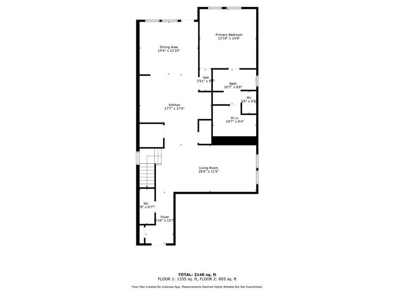 Floor plan downstairs.