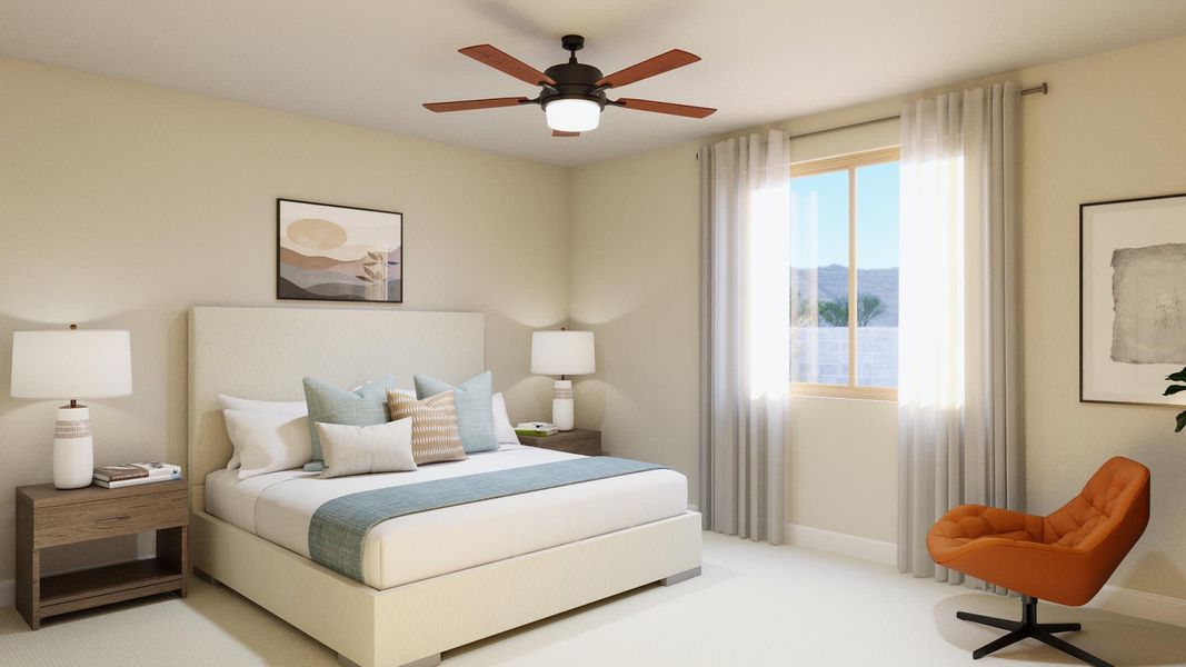 Primary Bedroom | Gila | Wildera – Valley Series | New Homes in San Tan Valley, AZ | Landsea Homes