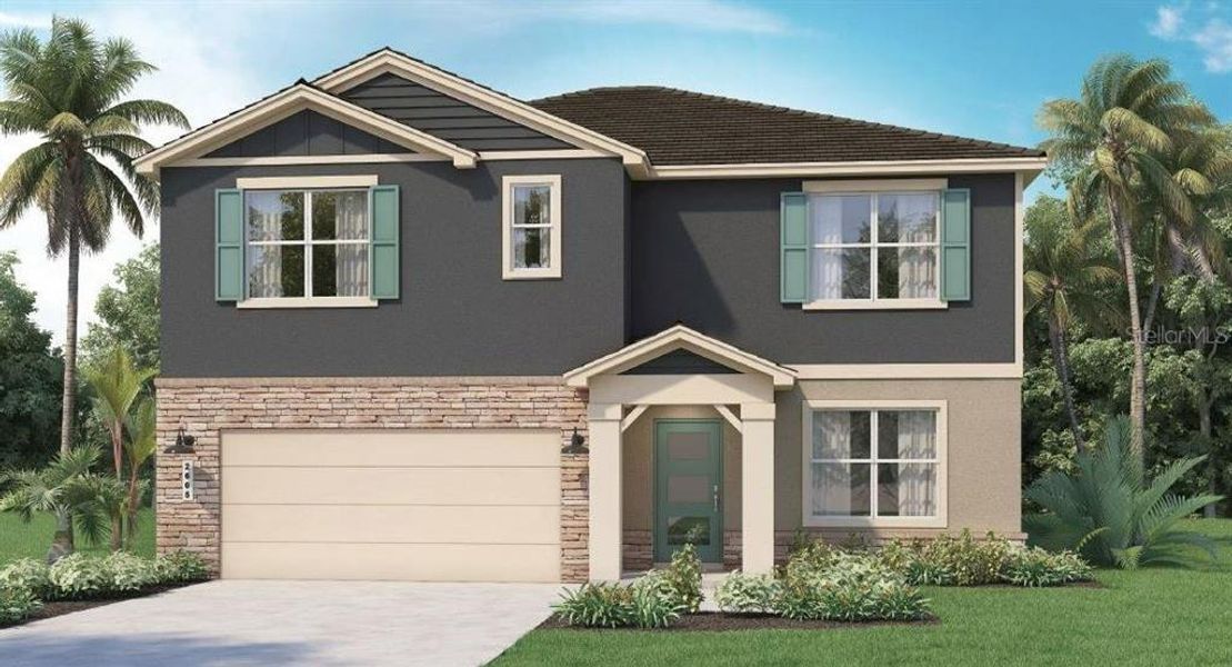 New construction Single-Family house 5158 Tana Terrace, Saint Cloud, FL 34772 Hayden Modern- photo