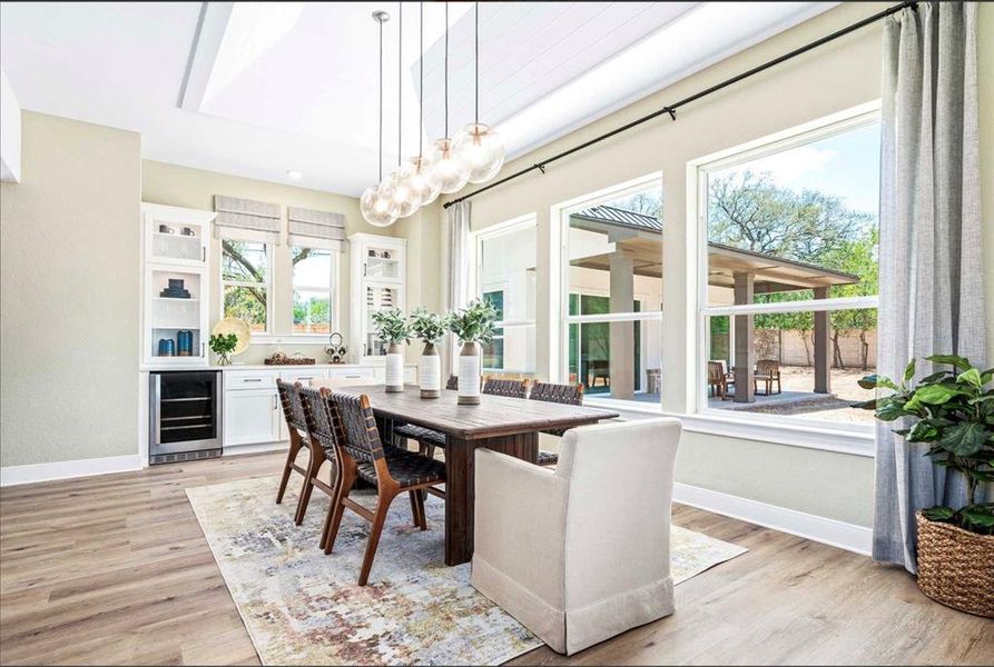 Dining room photo courtesy of David Weekley Homes