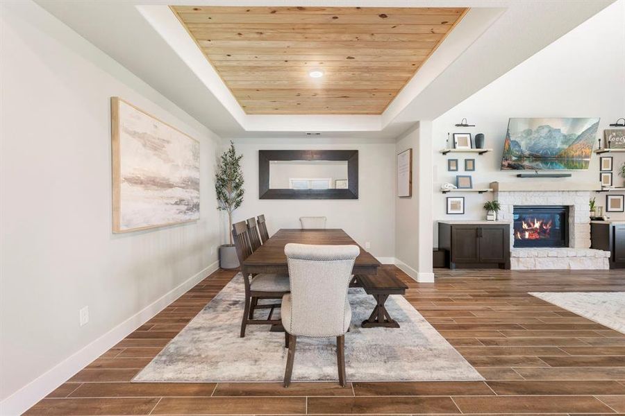 Formal Dining Room with upgraded Pine Ceiling!