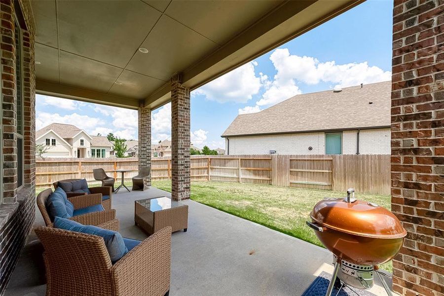 Views into your corner lot, home has substantial back and side yards bordering the home.