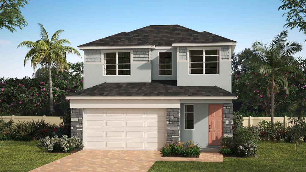 Modern Elevation | Laurel | The Gardens at Waterstone | New Homes in Palm Bay, FL | Landsea Homes
