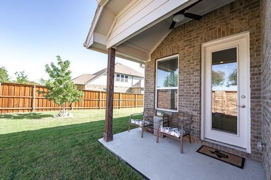 View of yard with a patio